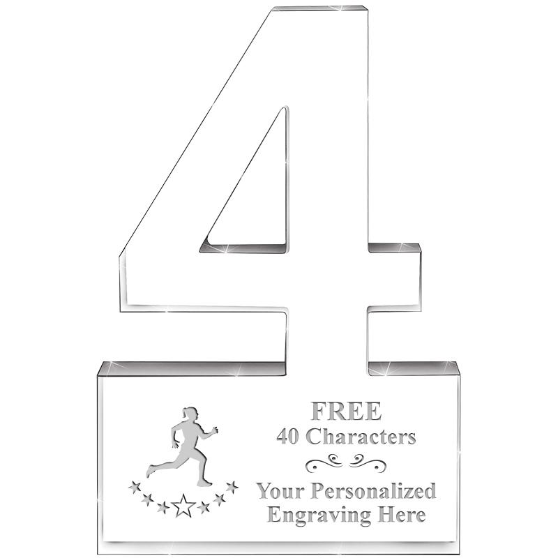 6" 4 YEARS OF SERVICE ACRYLIC