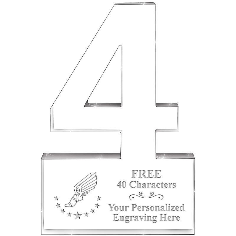 6" 4 YEARS OF SERVICE ACRYLIC