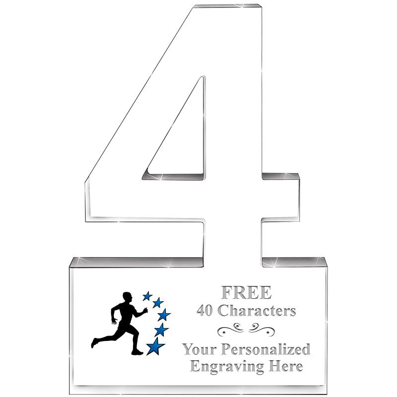 6" 4 YEARS OF SERVICE ACRYLIC