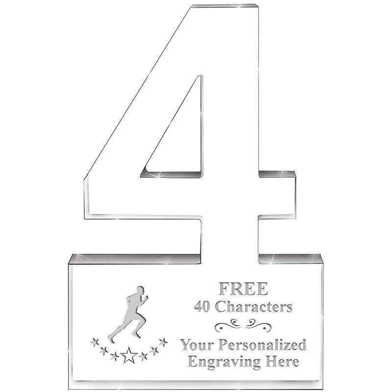 6" 4 YEARS OF SERVICE ACRYLIC