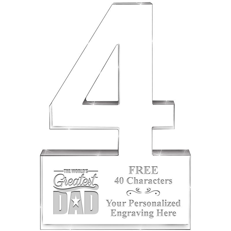 6" 4 YEARS OF SERVICE ACRYLIC