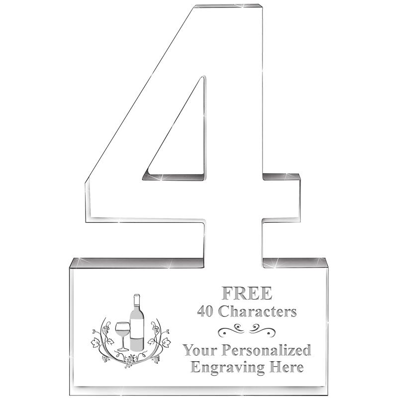 6" 4 YEARS OF SERVICE ACRYLIC