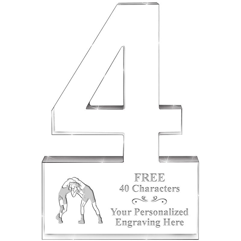 6" 4 YEARS OF SERVICE ACRYLIC