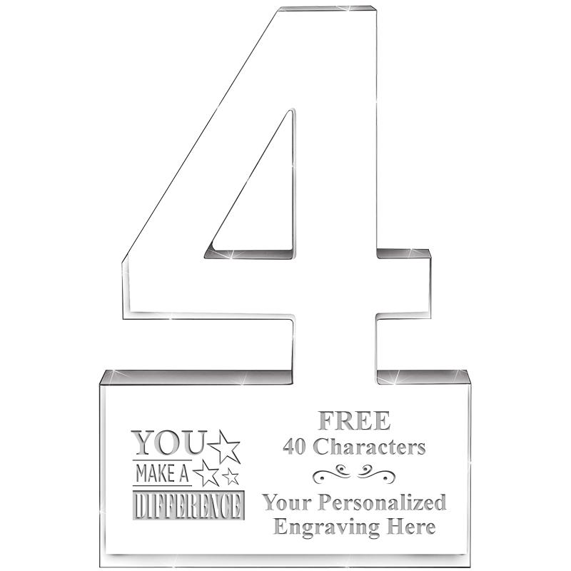 6" 4 YEARS OF SERVICE ACRYLIC