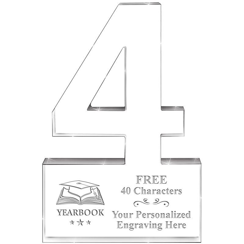 6" 4 YEARS OF SERVICE ACRYLIC