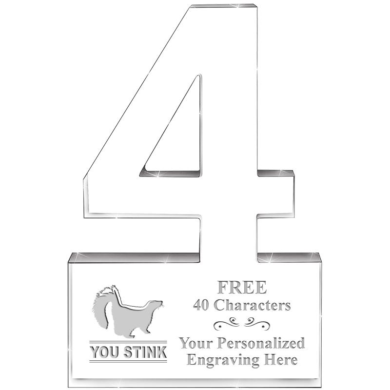 6" 4 YEARS OF SERVICE ACRYLIC