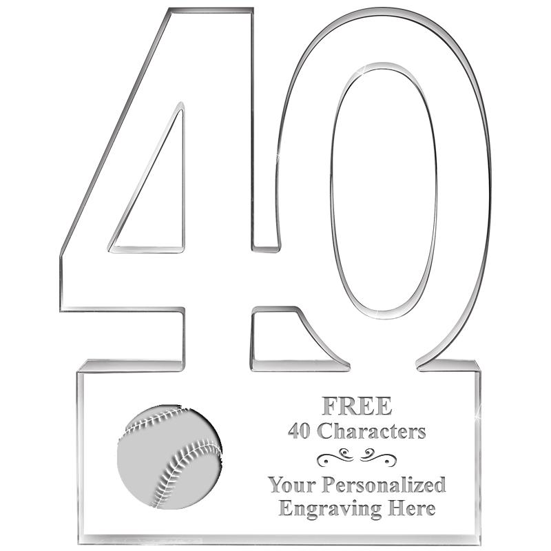 6" 40 YEARS OF SERVICE ACRYLIC