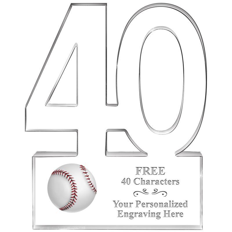 6" 40 YEARS OF SERVICE ACRYLIC