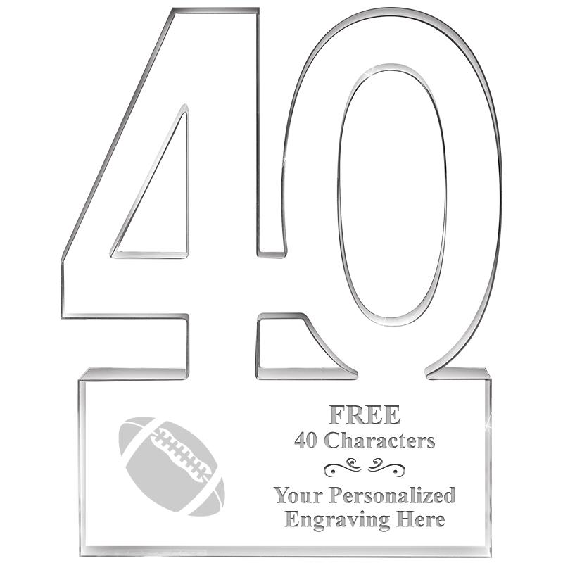 6" 40 YEARS OF SERVICE ACRYLIC