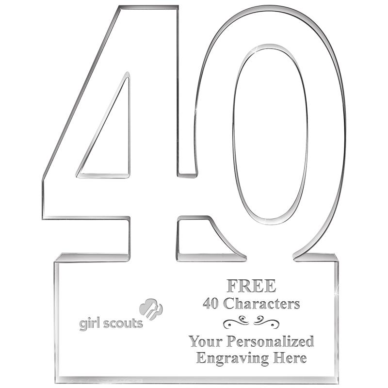 6" 40 YEARS OF SERVICE ACRYLIC