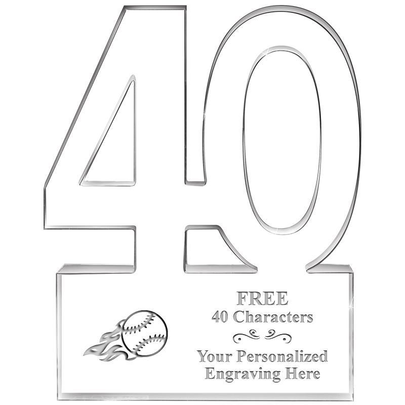 6" 40 YEARS OF SERVICE ACRYLIC