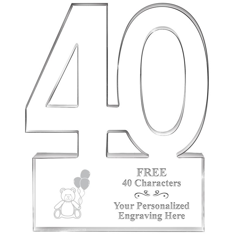 6" 40 YEARS OF SERVICE ACRYLIC