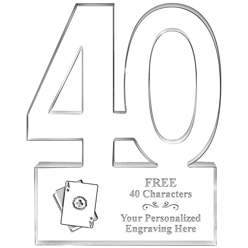 6" 40 YEARS OF SERVICE ACRYLIC