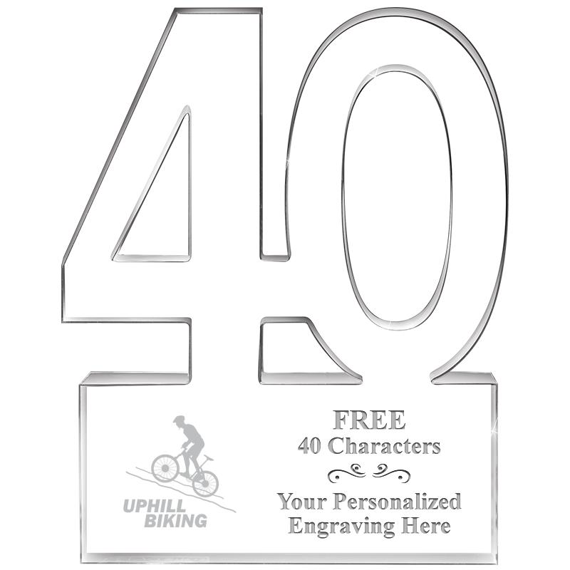 6" 40 YEARS OF SERVICE ACRYLIC