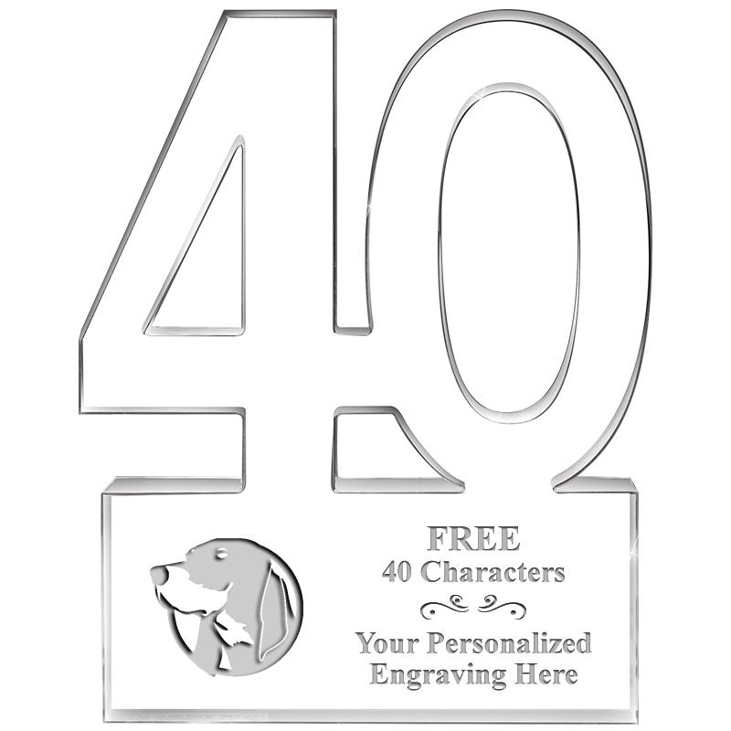 6" 40 YEARS OF SERVICE ACRYLIC