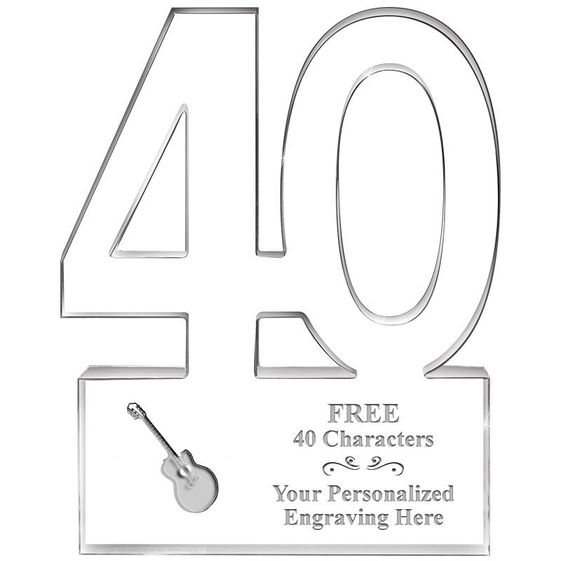 6" 40 YEARS OF SERVICE ACRYLIC