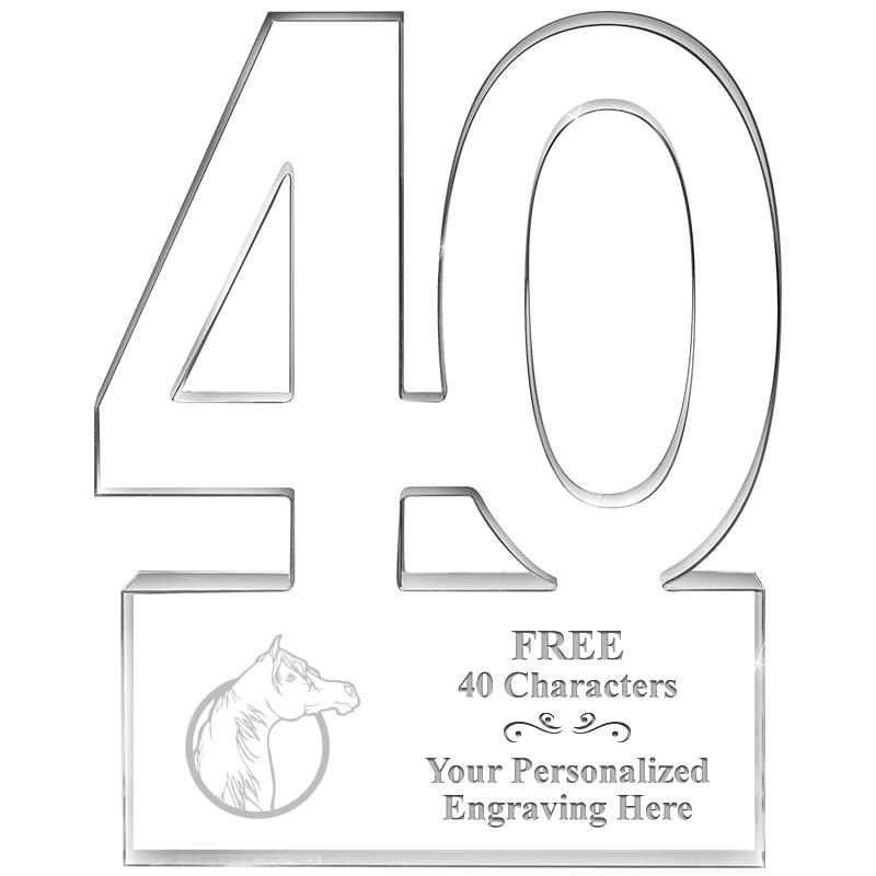 6" 40 YEARS OF SERVICE ACRYLIC