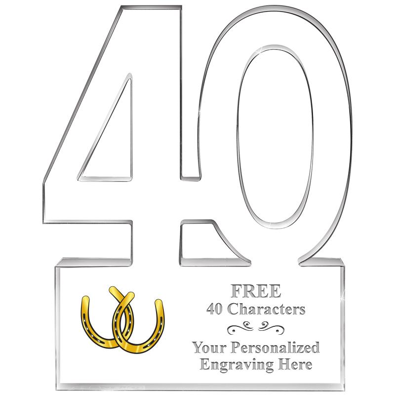 6" 40 YEARS OF SERVICE ACRYLIC