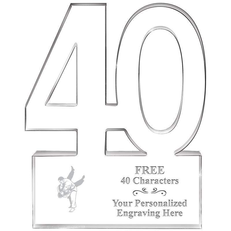 6" 40 YEARS OF SERVICE ACRYLIC