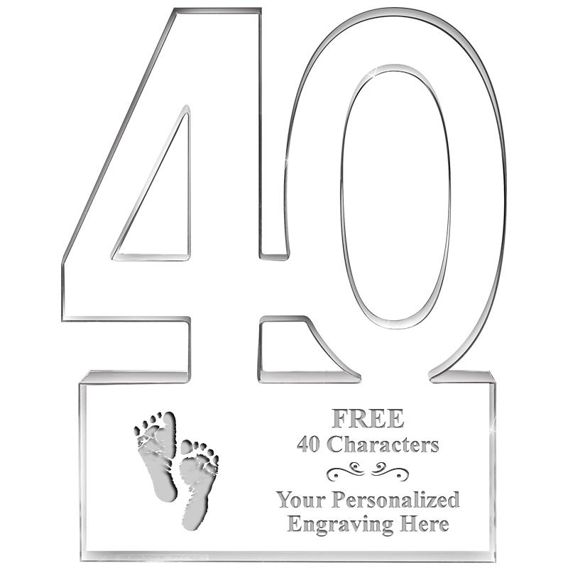 6" 40 YEARS OF SERVICE ACRYLIC