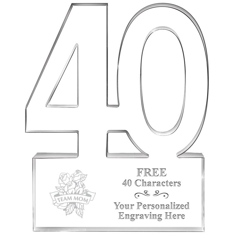 6" 40 YEARS OF SERVICE ACRYLIC