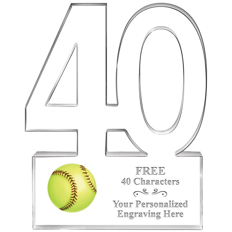 6" 40 YEARS OF SERVICE ACRYLIC