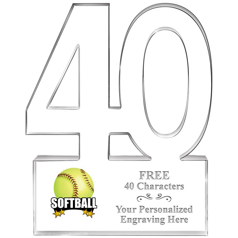 6" 40 YEARS OF SERVICE ACRYLIC