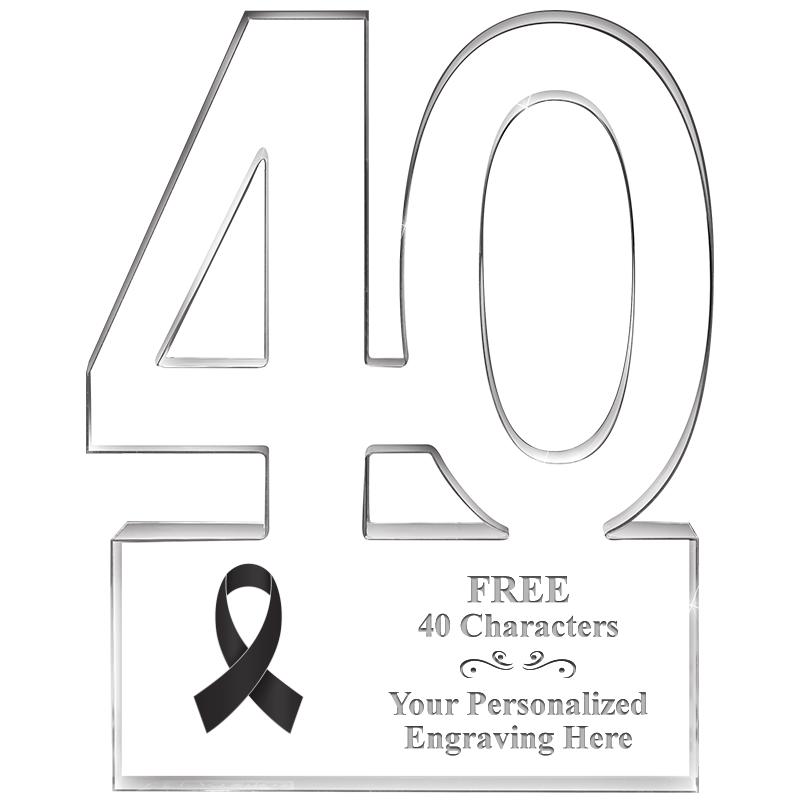 6" 40 YEARS OF SERVICE ACRYLIC
