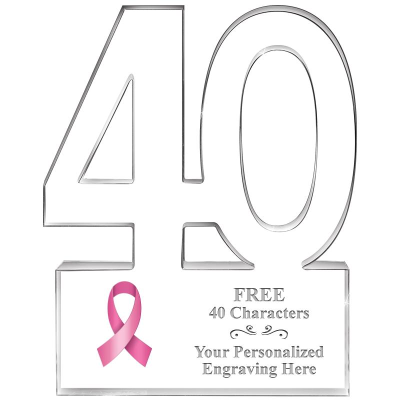 6" 40 YEARS OF SERVICE ACRYLIC