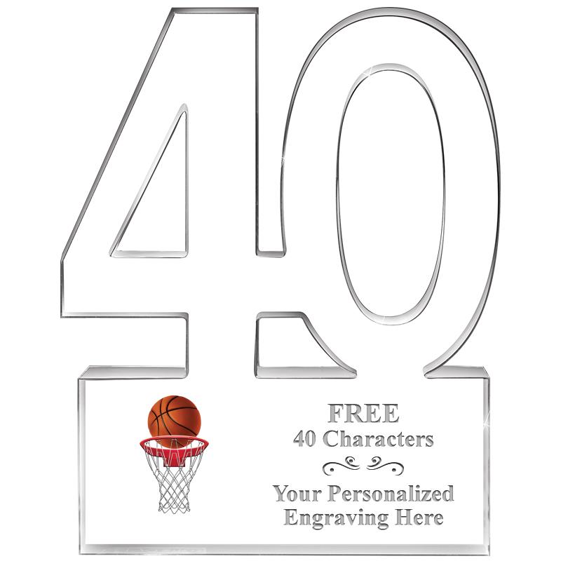 6" 40 YEARS OF SERVICE ACRYLIC