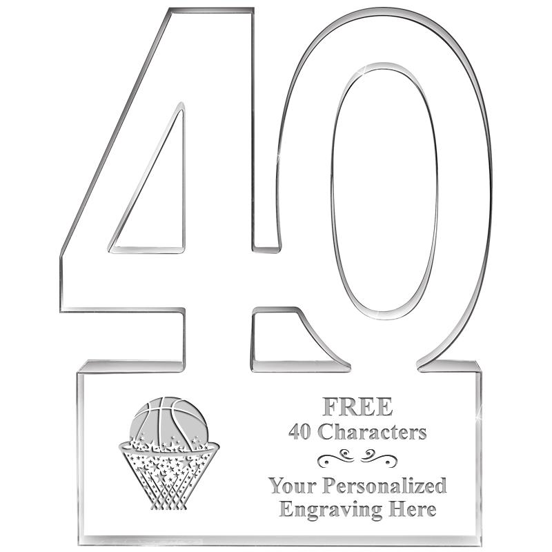 6" 40 YEARS OF SERVICE ACRYLIC