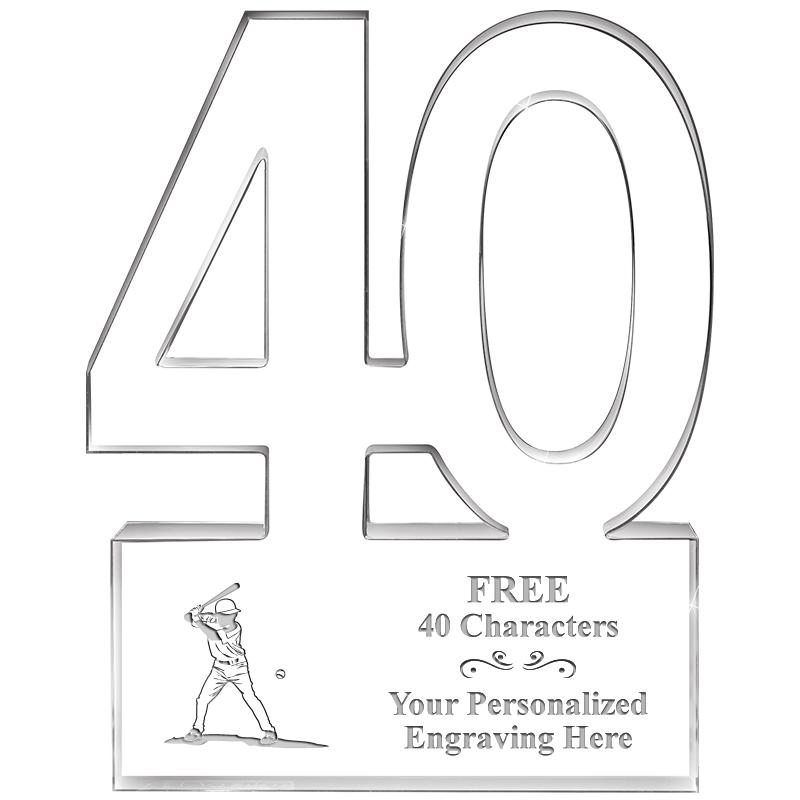 6" 40 YEARS OF SERVICE ACRYLIC