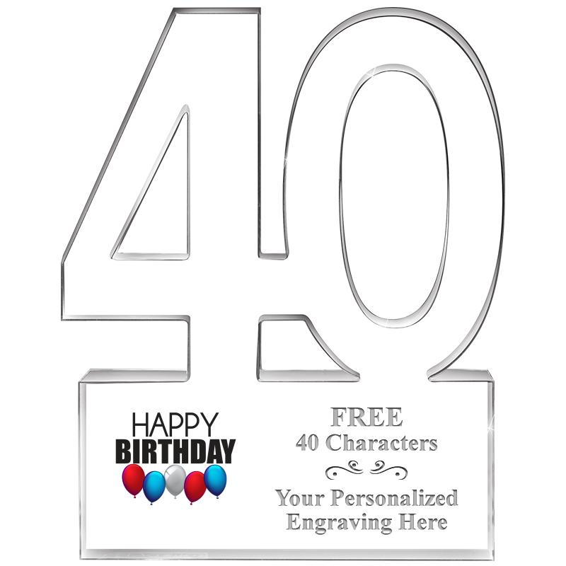 6" 40 YEARS OF SERVICE ACRYLIC