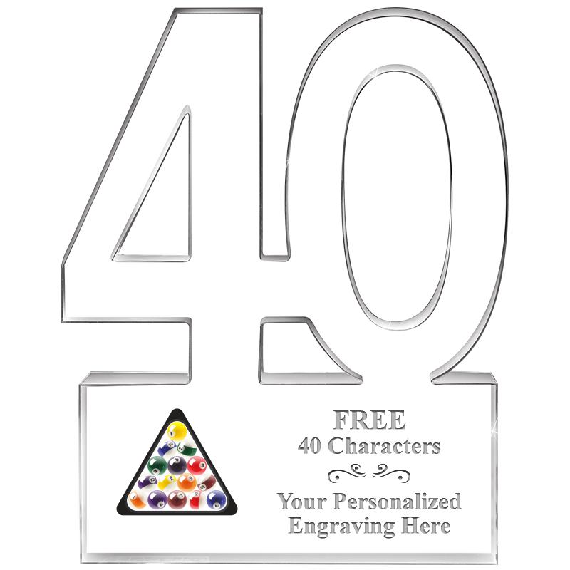 6" 40 YEARS OF SERVICE ACRYLIC