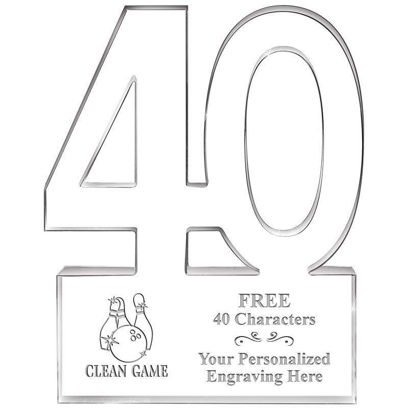 6" 40 YEARS OF SERVICE ACRYLIC