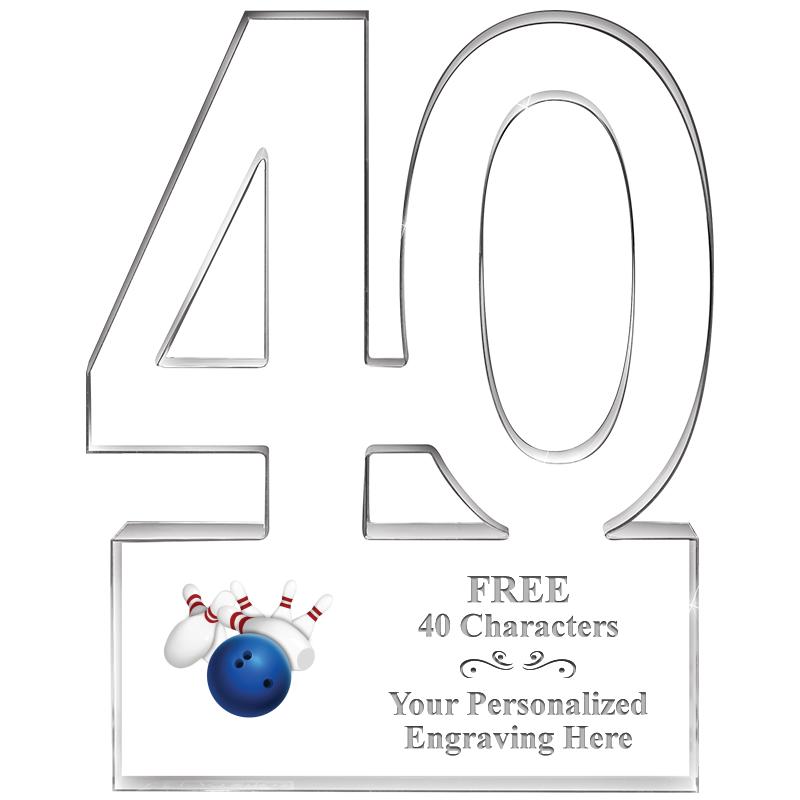 6" 40 YEARS OF SERVICE ACRYLIC