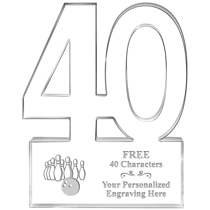 6" 40 YEARS OF SERVICE ACRYLIC