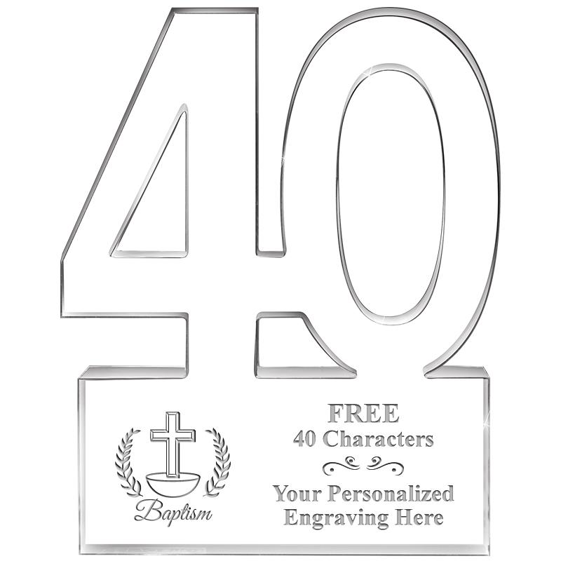 6" 40 YEARS OF SERVICE ACRYLIC