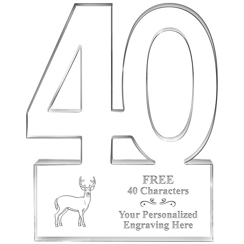 6" 40 YEARS OF SERVICE ACRYLIC