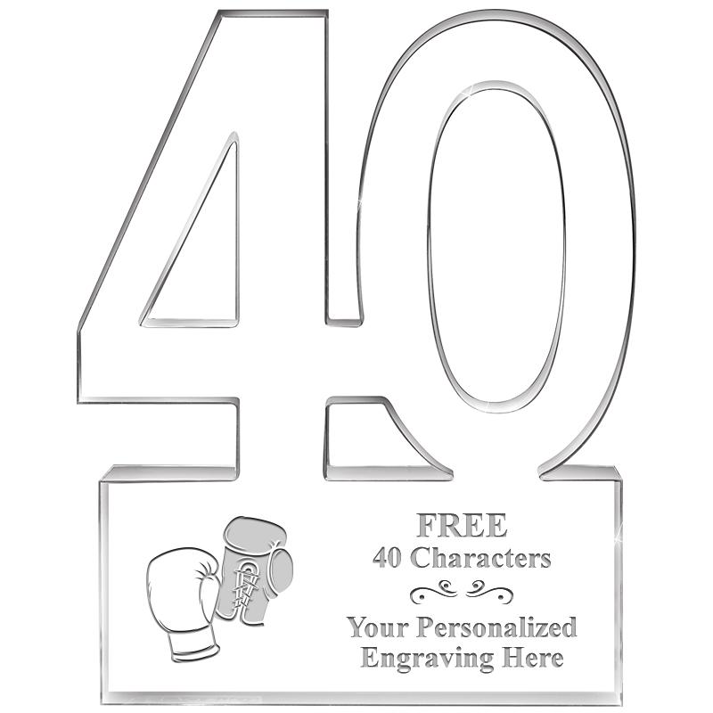 6" 40 YEARS OF SERVICE ACRYLIC