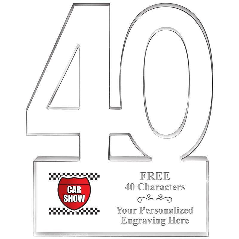 6" 40 YEARS OF SERVICE ACRYLIC