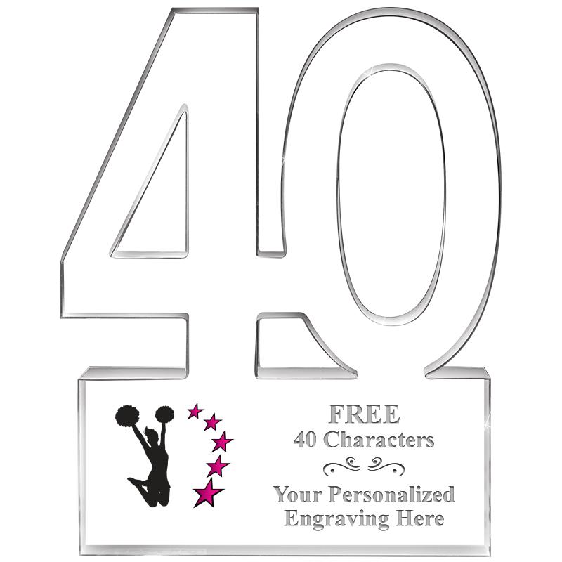 6" 40 YEARS OF SERVICE ACRYLIC