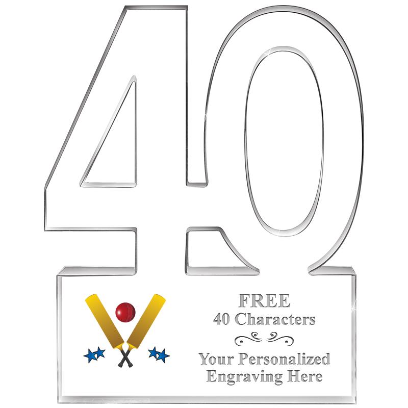 6" 40 YEARS OF SERVICE ACRYLIC