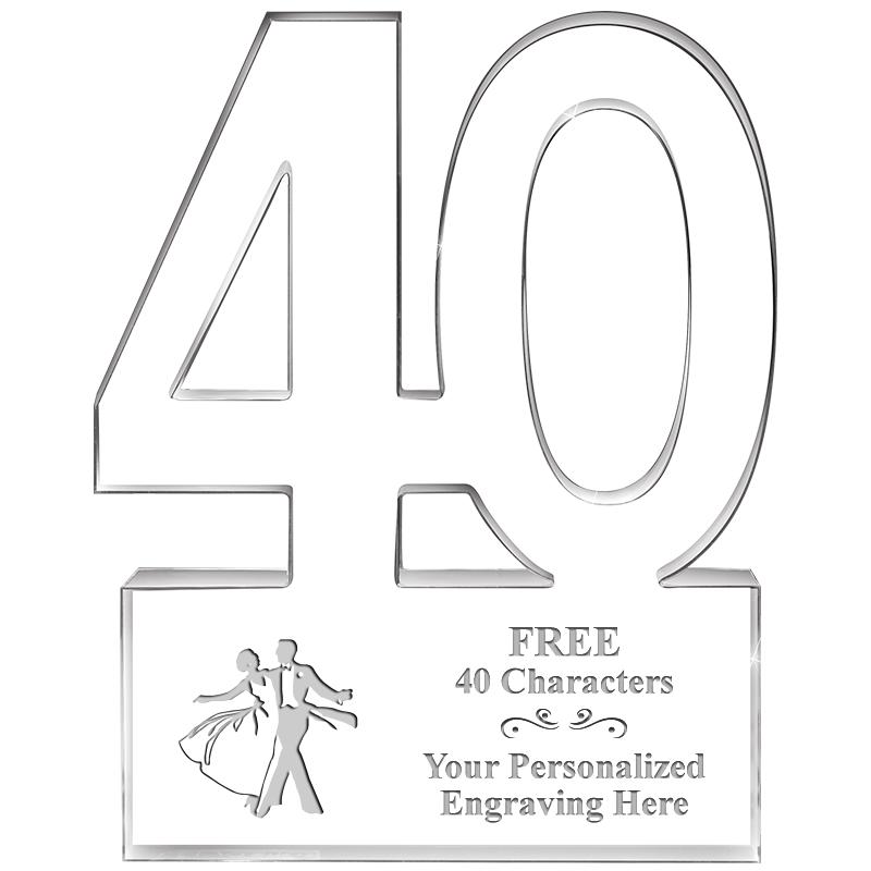 6" 40 YEARS OF SERVICE ACRYLIC