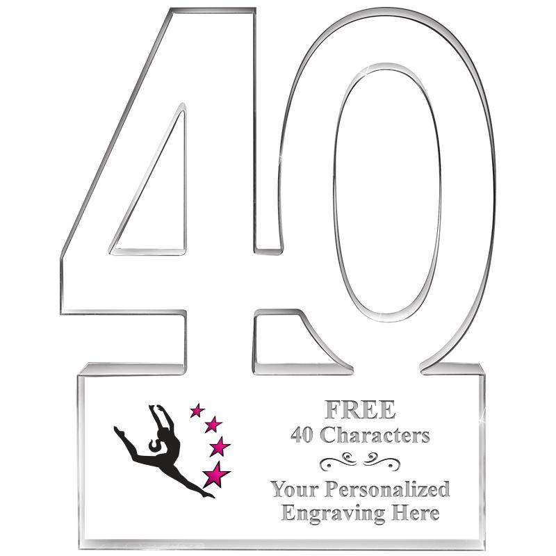 6" 40 YEARS OF SERVICE ACRYLIC