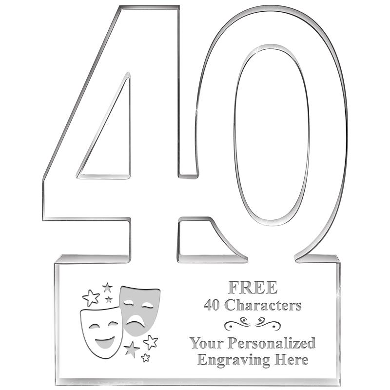 6" 40 YEARS OF SERVICE ACRYLIC