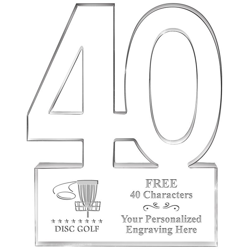 6" 40 YEARS OF SERVICE ACRYLIC