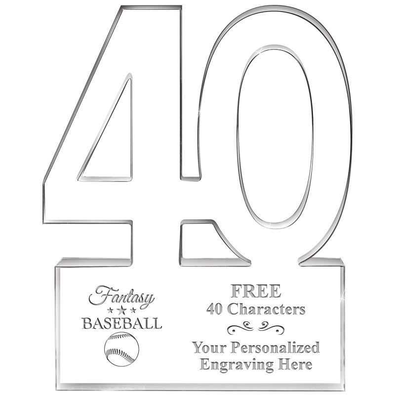 6" 40 YEARS OF SERVICE ACRYLIC