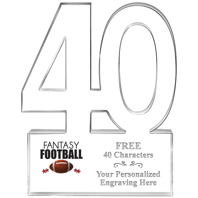 6" 40 YEARS OF SERVICE ACRYLIC