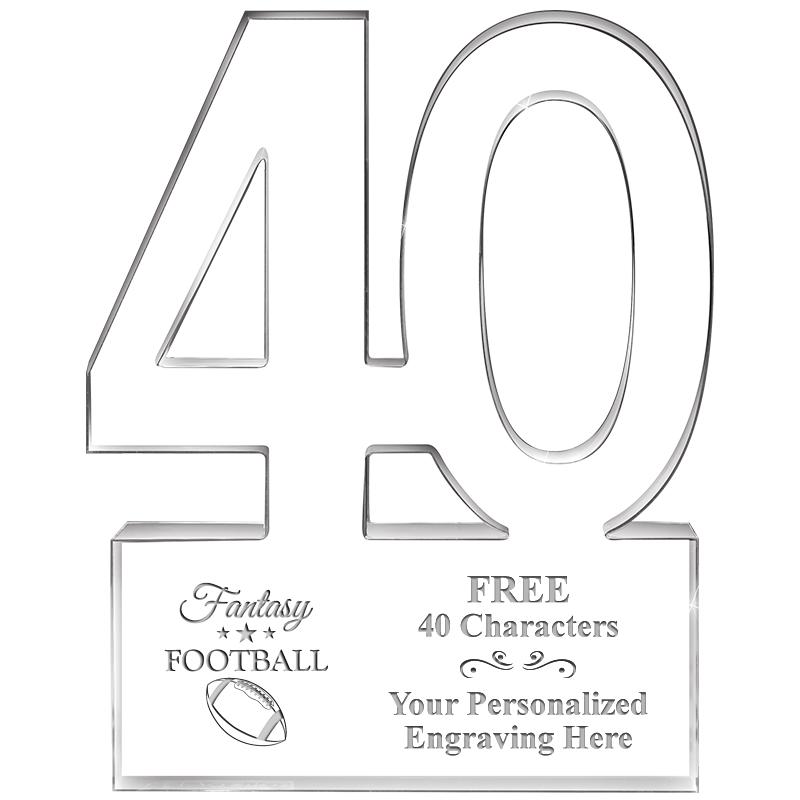 6" 40 YEARS OF SERVICE ACRYLIC